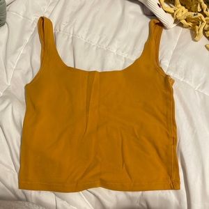 yellow forever 21 crop top